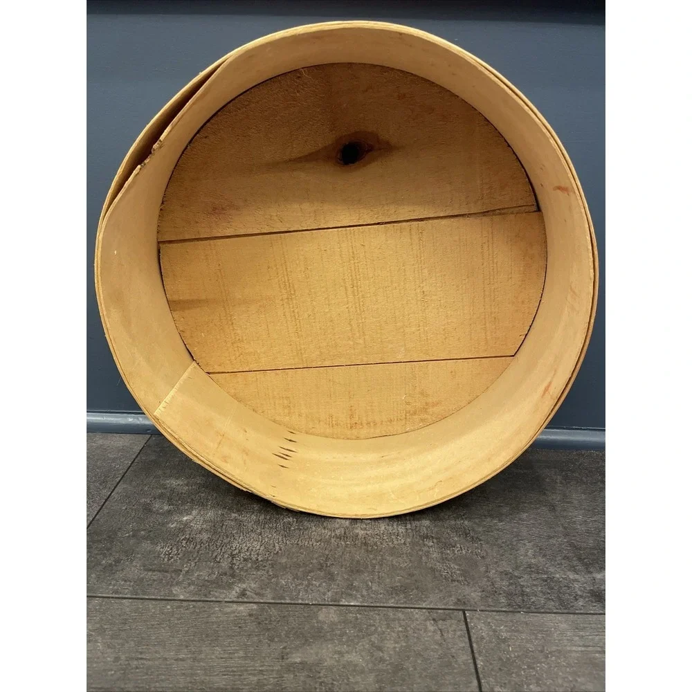 VTG Wooden Dufeck's Cheese Round Box w/Lid 15